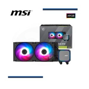 Refrigeracion Liquida 240mm MSI MAG CORELIQUID A13 240 Black ARGB