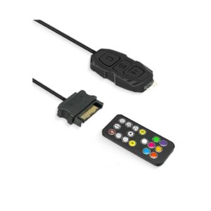 Controlador ARGB de 5V y 3 pines, Cable de extensión de interfaz a SATA, Color Negro.