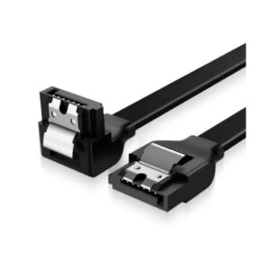 Cable SATA III 40cm color negro con Angulo de 90 grados