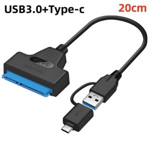 Adaptador Sata 2 En 1 a USB 3.0 y Tipo C