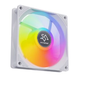 Ventilador RGB BM-BF120-Blanco 120mm Snowman ARGB (4 pines PMW + 3 pines ARGB)