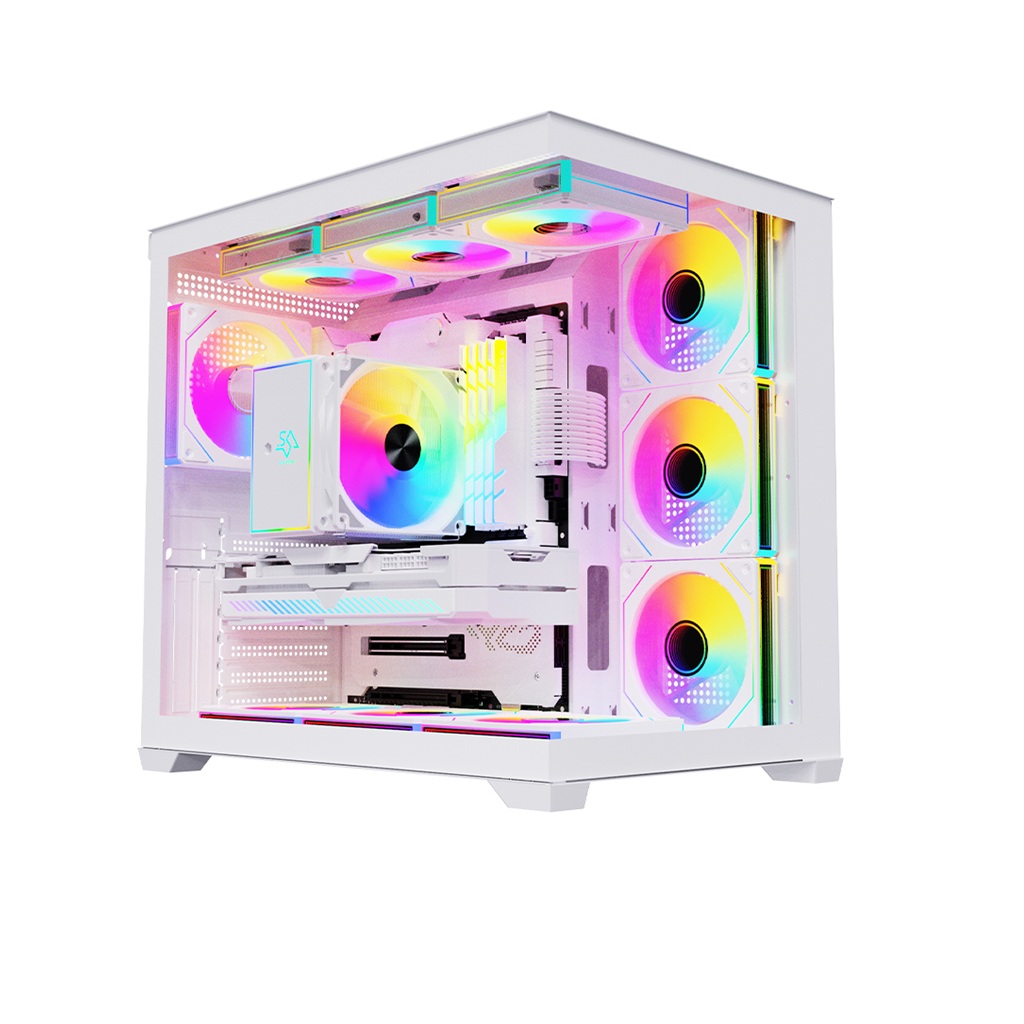 Case Gamer SNOWMAN CS015 Blanco SIN VENTILADORES