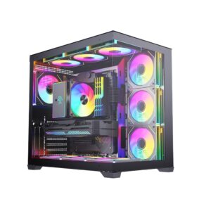 Case Gamer SNOWMAN CS015 negro SIN VENTILADORES.