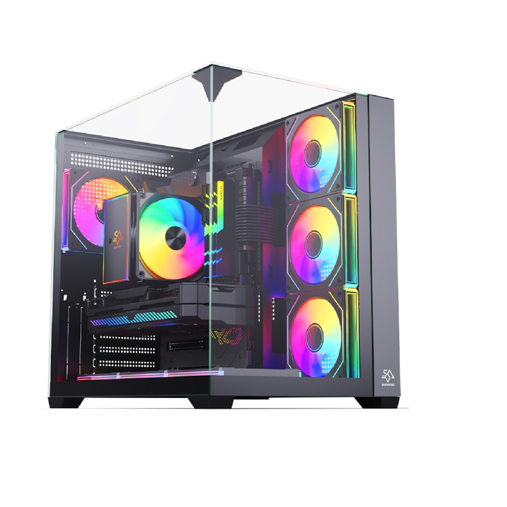 Case Gamer SNOWMAN CS015 PRO Negro SIN VENTILADORES
